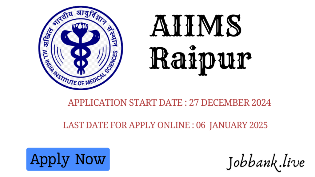 AIIMS Raipur Senior Resident Recruitment 2024