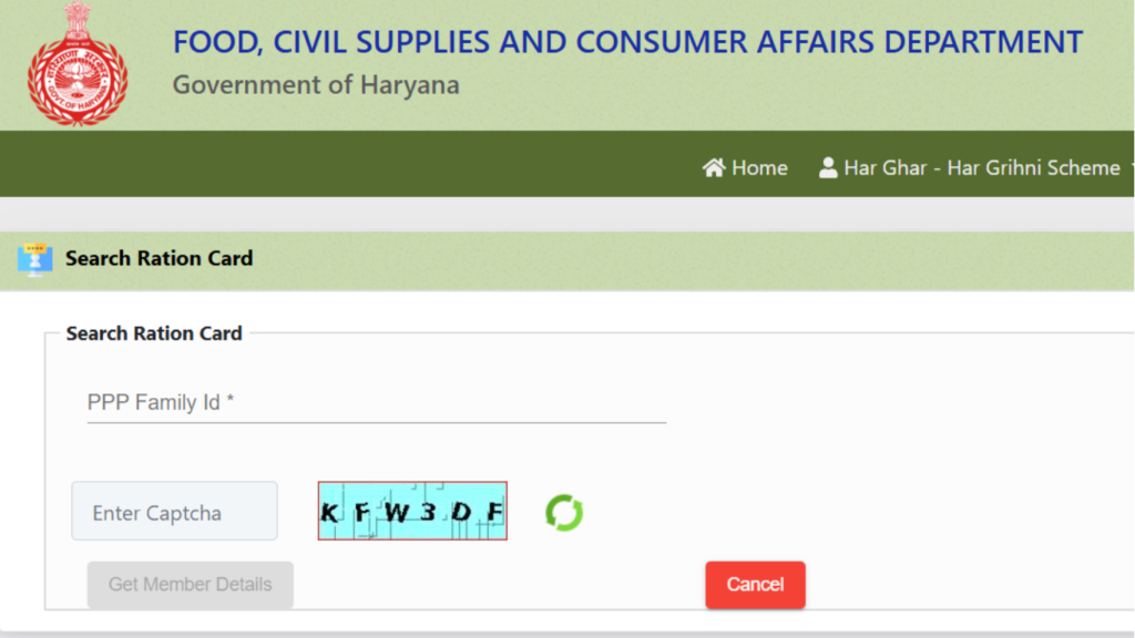 Ration Card Haryana
