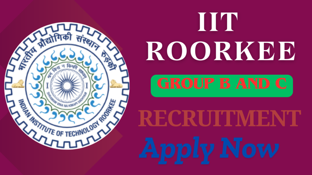 IIT Roorkee Group B and C Recruitment 2025