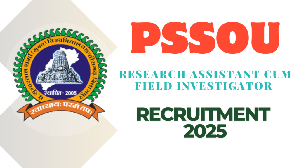 PSSOU Research Assistant Recruitment 2025