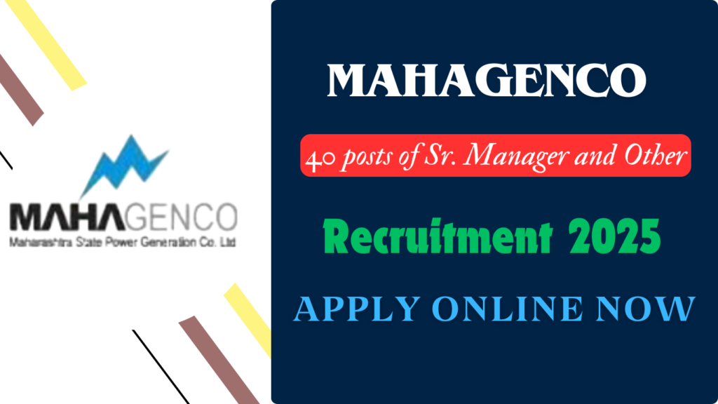 MAHAGENCO Manager and Officers Recruitment 2025