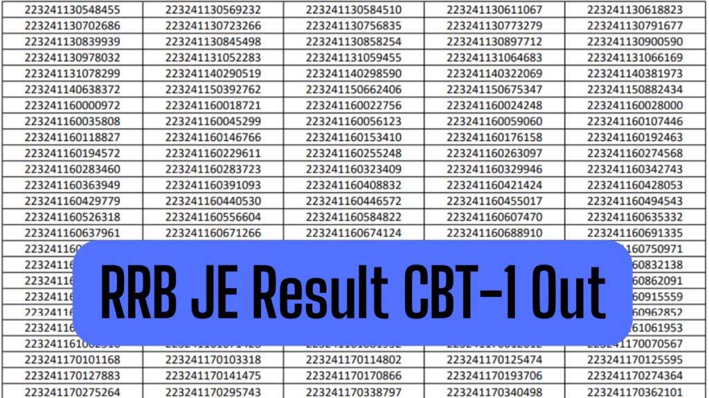 railway rrb je result